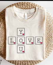 Load image into Gallery viewer, Scrabble LOVE sweatshirt
